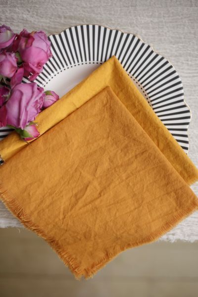 Текстильна серветка з бавовни сервірувальна VTILENE  Mustard SB-2581 &mdash; декор для весільного столу та фотосесій VTILENE studio