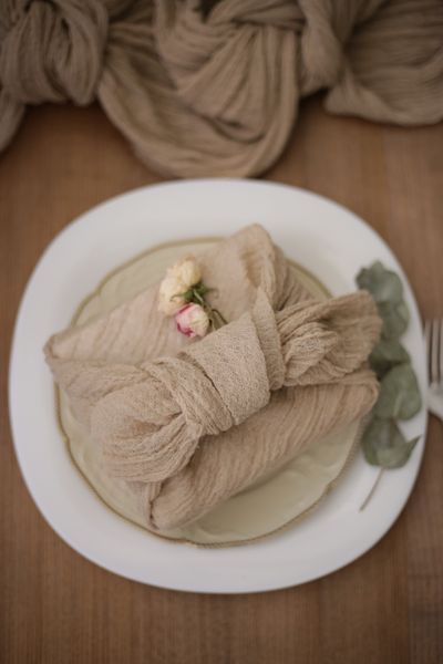 Багаторазове пакування подарунків у бохо стилі VTILENE Warm linen GP-40027 &mdash; декор для весільного столу та фотосесій VTILENE studio