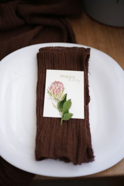 Текстильна марлева серветка сервірувальна VTILENE  Chocolate GN-1003008 &mdash; декор для весільного столу та фотосесій VTILENE studio