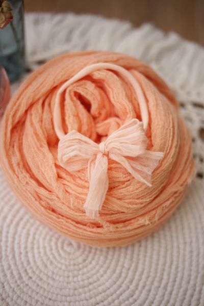 Марлевий набір для newborn фотосесії VTILENE Peach Fuzz NB-10018 &mdash; декор для весільного столу та фотосесій VTILENE studio